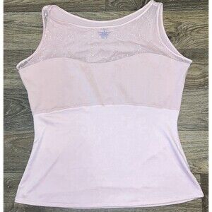 SPANX Hide & Sleek Women's Rosebud Pink Lace Bateau Shapewear Tank Size 2X